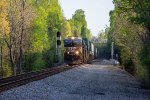 A northbound intermodal enters the single track at Deal. 